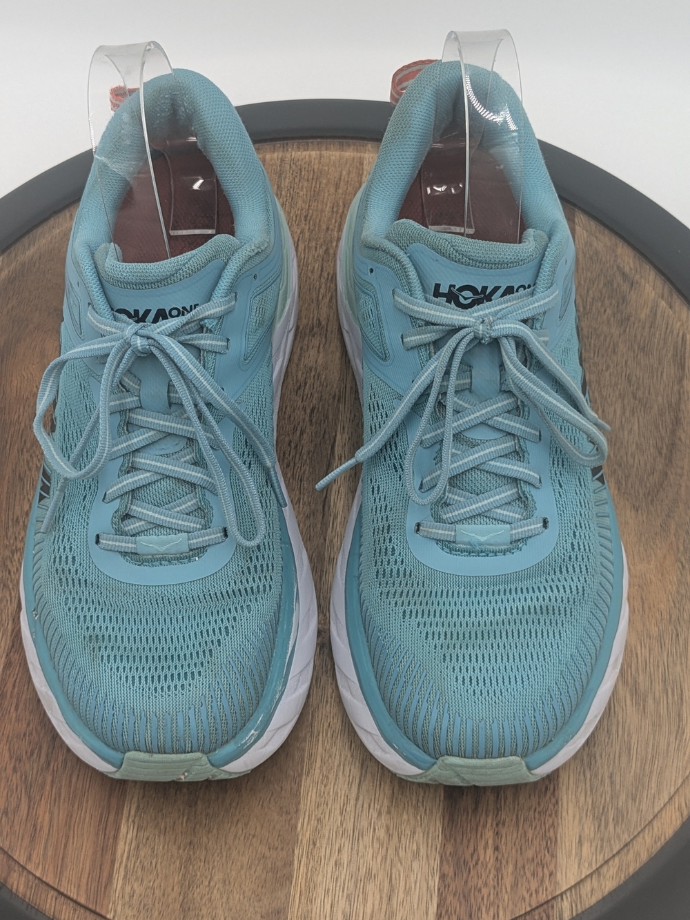 Hoka One One Bondi 7 Women's Size 9 Aqua Blue Running Walking Shoes Sneakers S 9